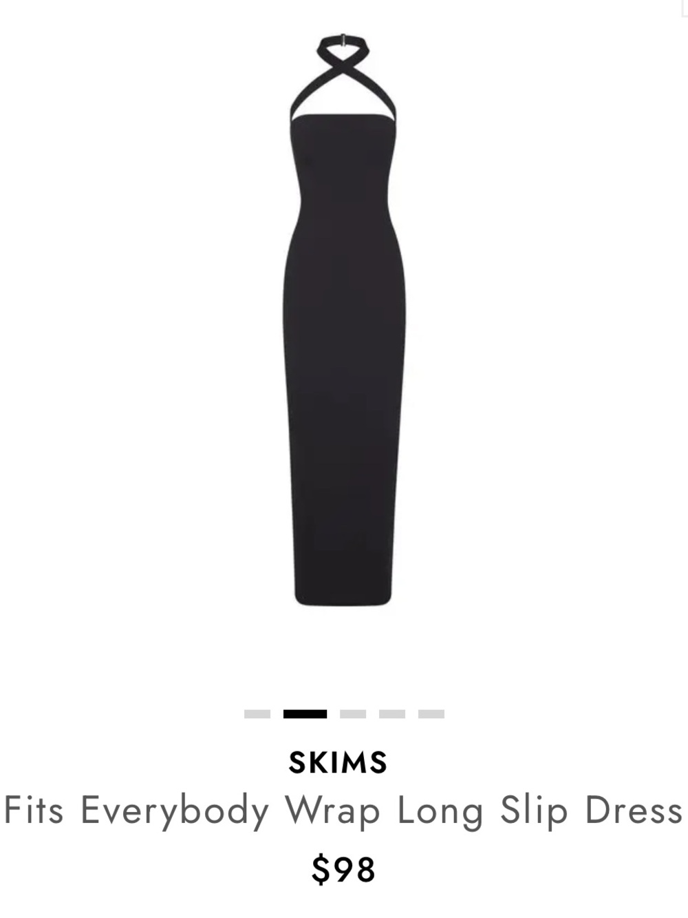 SKIMS Fits Everybody Wrap Long Slip Dress